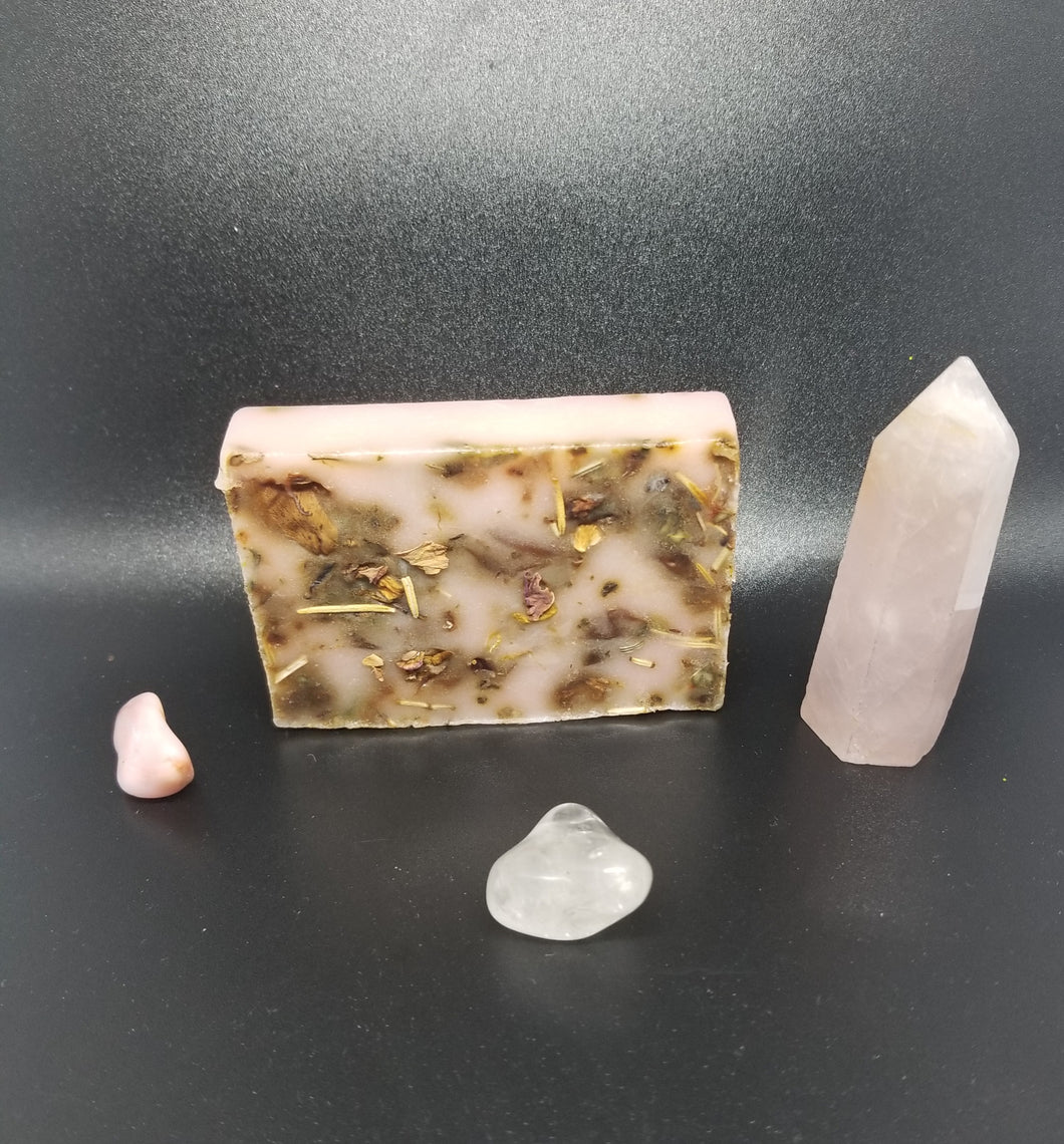 Rose Quartz herbal soap