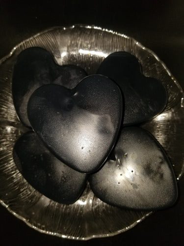 Charcoal & tea tree heart shape soap